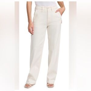 Good American Good Petite ‘90s Low Rise Straight Relax Jeans in Cream